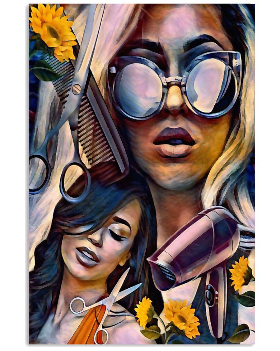 Hairdresser Art Girls 11x17 Poster