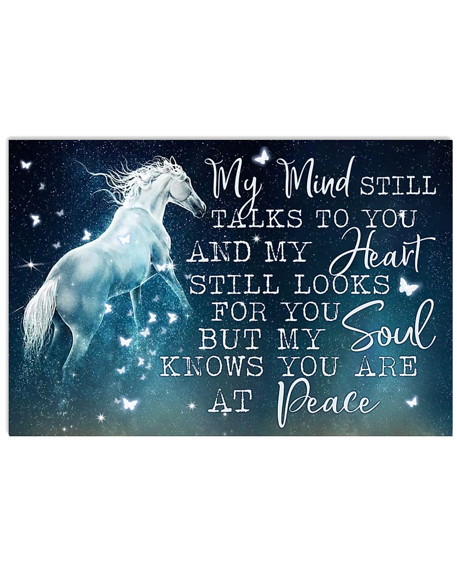 Horse Girl - My soul knows you are at peace 17x11 Poster