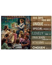 Teacher God Says You Are 17x11 Poster front