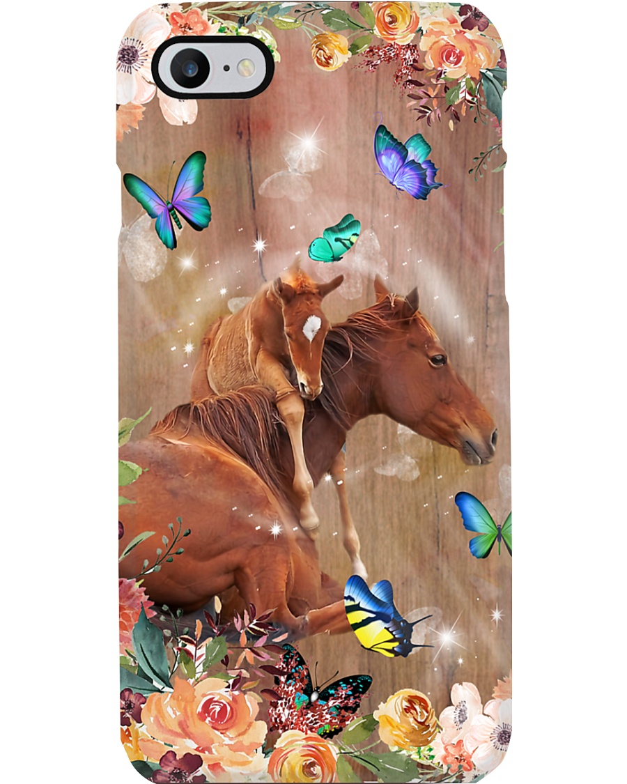 Horse Girl Flower Phone Case