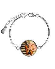 Violin and rose Metallic Circle Bracelet thumbnail