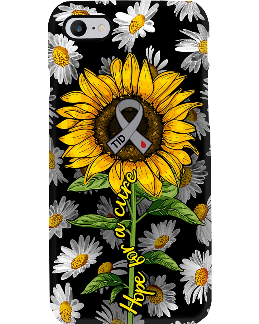 Diabetes Hope For A Cure Sunflower Type 1 Phone Case