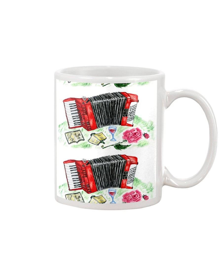 Red Accordion Flower Mug