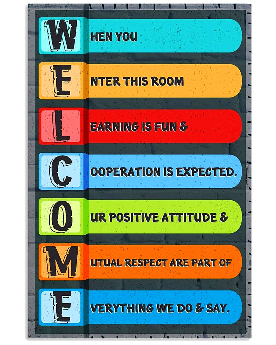 Teacher Welcome Classroom 11x17 Poster