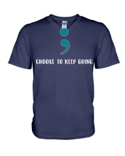 Choose To Keep Going Suicide Prevention V-Neck T-Shirt thumbnail