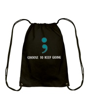 Choose To Keep Going Suicide Prevention Drawstring Bag thumbnail