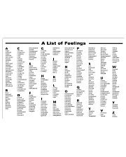 Social Worker A List Of Feelings 17x11 Poster front