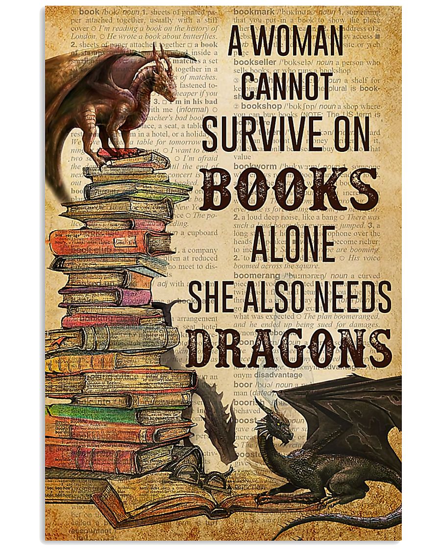 Book Lovers She Also Needs Dragons 11x17 Poster