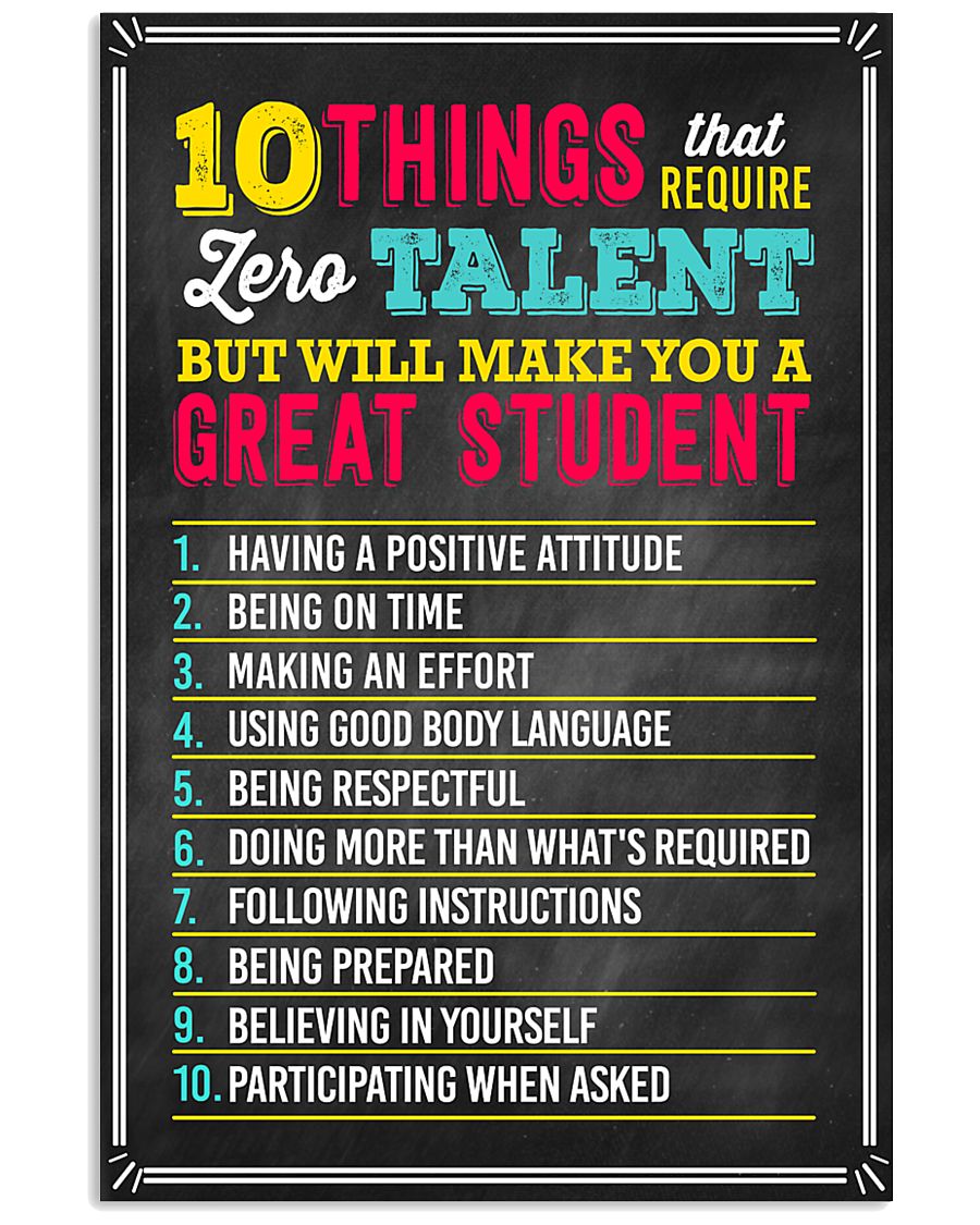 Great Student Teacher 11x17 Poster