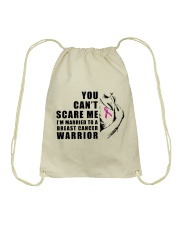 Breast Cancer You Can't Scare Me Drawstring Bag tile