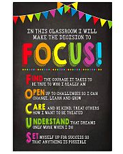 Focus In Classroom Teacher 11x17 Poster front