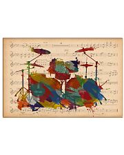 Drummer Colorful Drumset Music Sheet 17x11 Poster front
