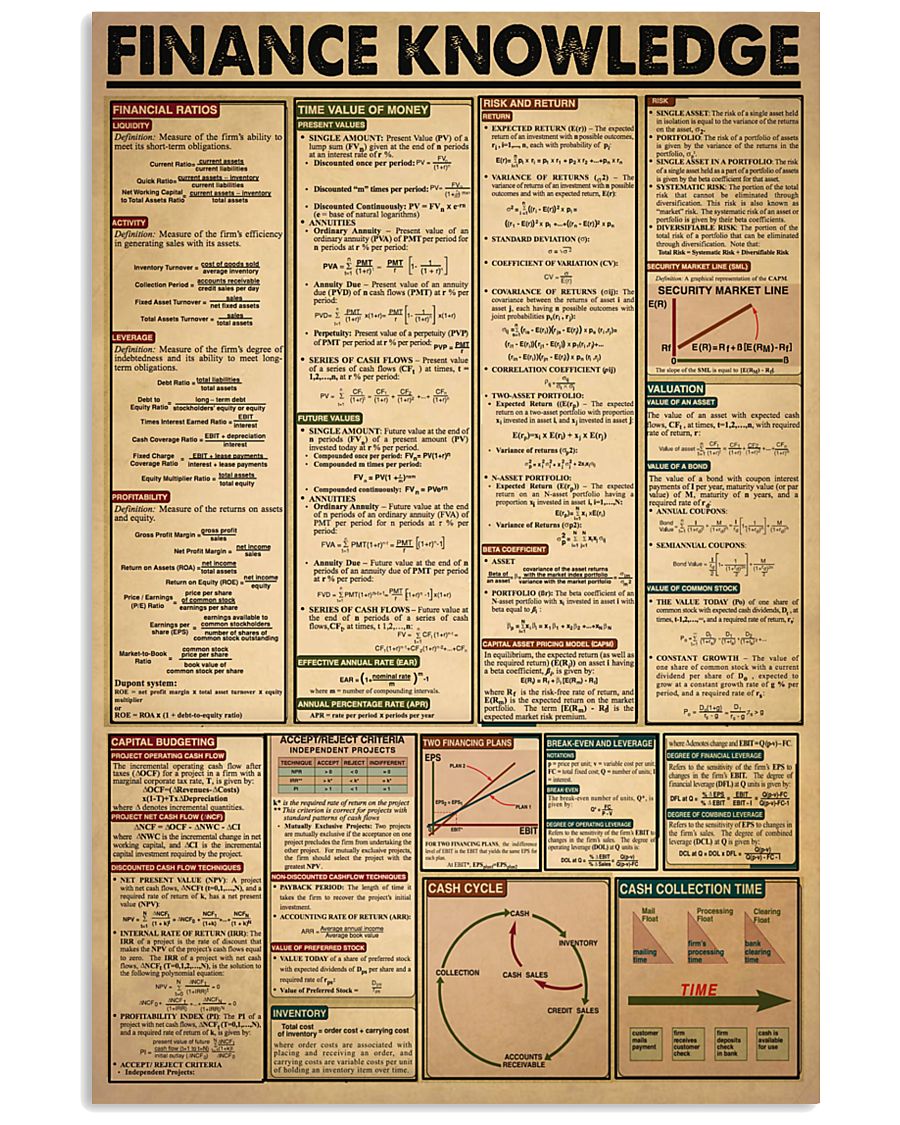 Accountant Finance Knowledge 24x36 Poster