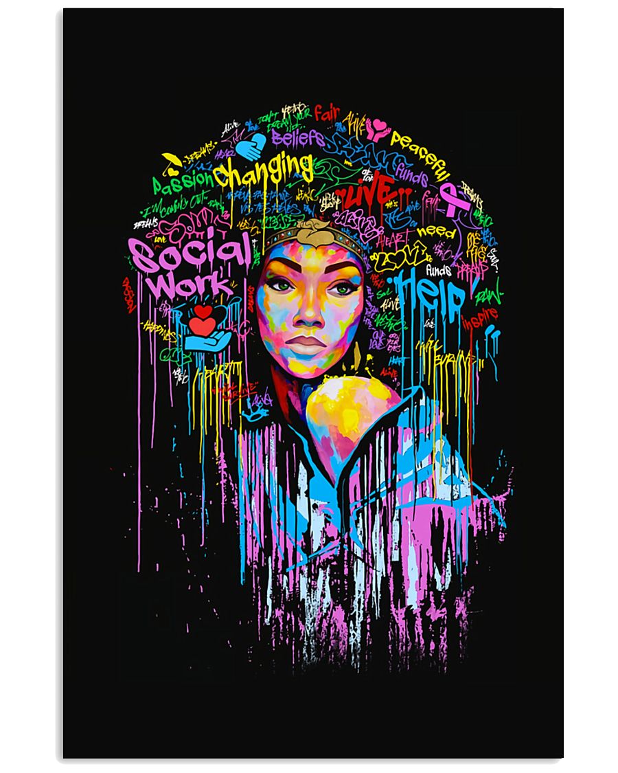 Social Worker Colorful Woman 11x17 Poster