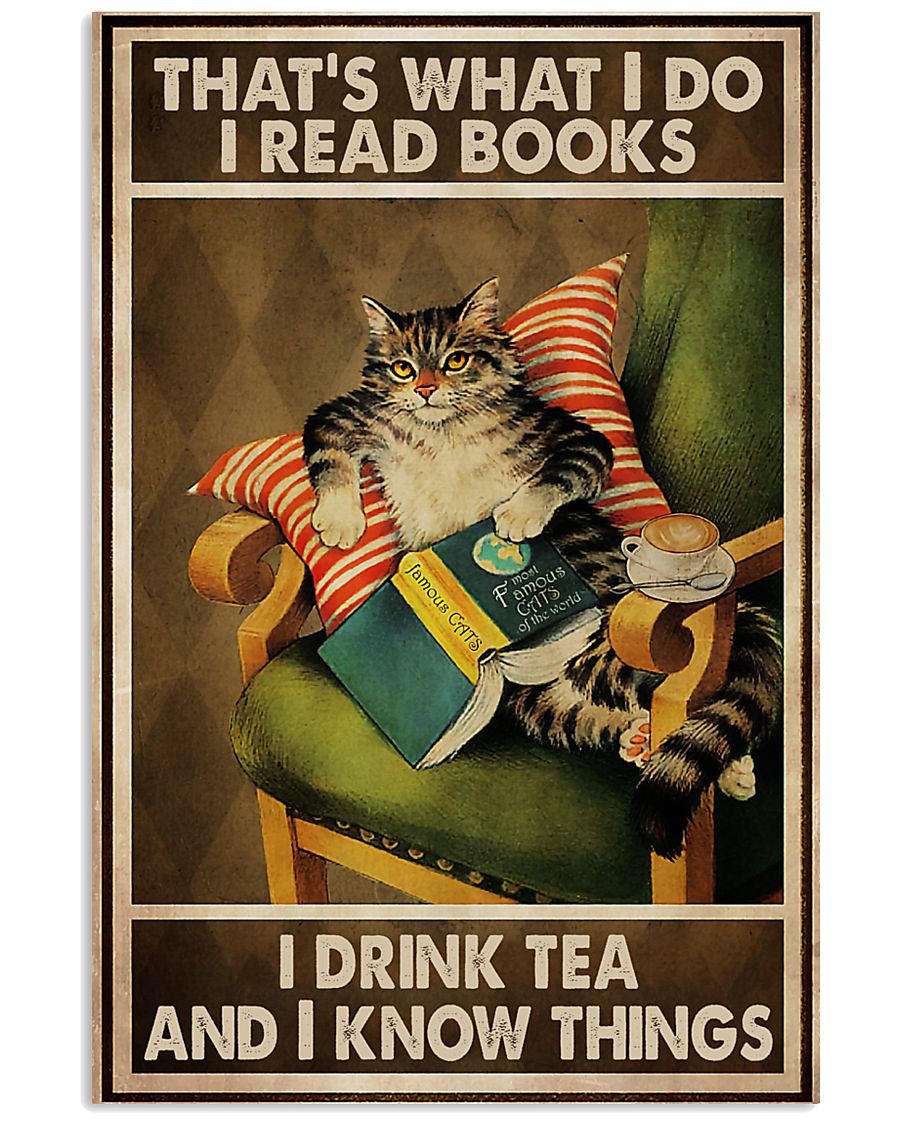 Book Lover I Read Books And Drink Tea 11x17 Poster