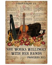 Violin She works willingly with her hands 11x17 Poster front