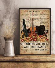 Violin She works willingly with her hands 11x17 Poster lifestyle-poster-3