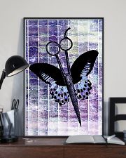 Purple Butterfly Scissor Hairdresser 11x17 Poster lifestyle-poster-2