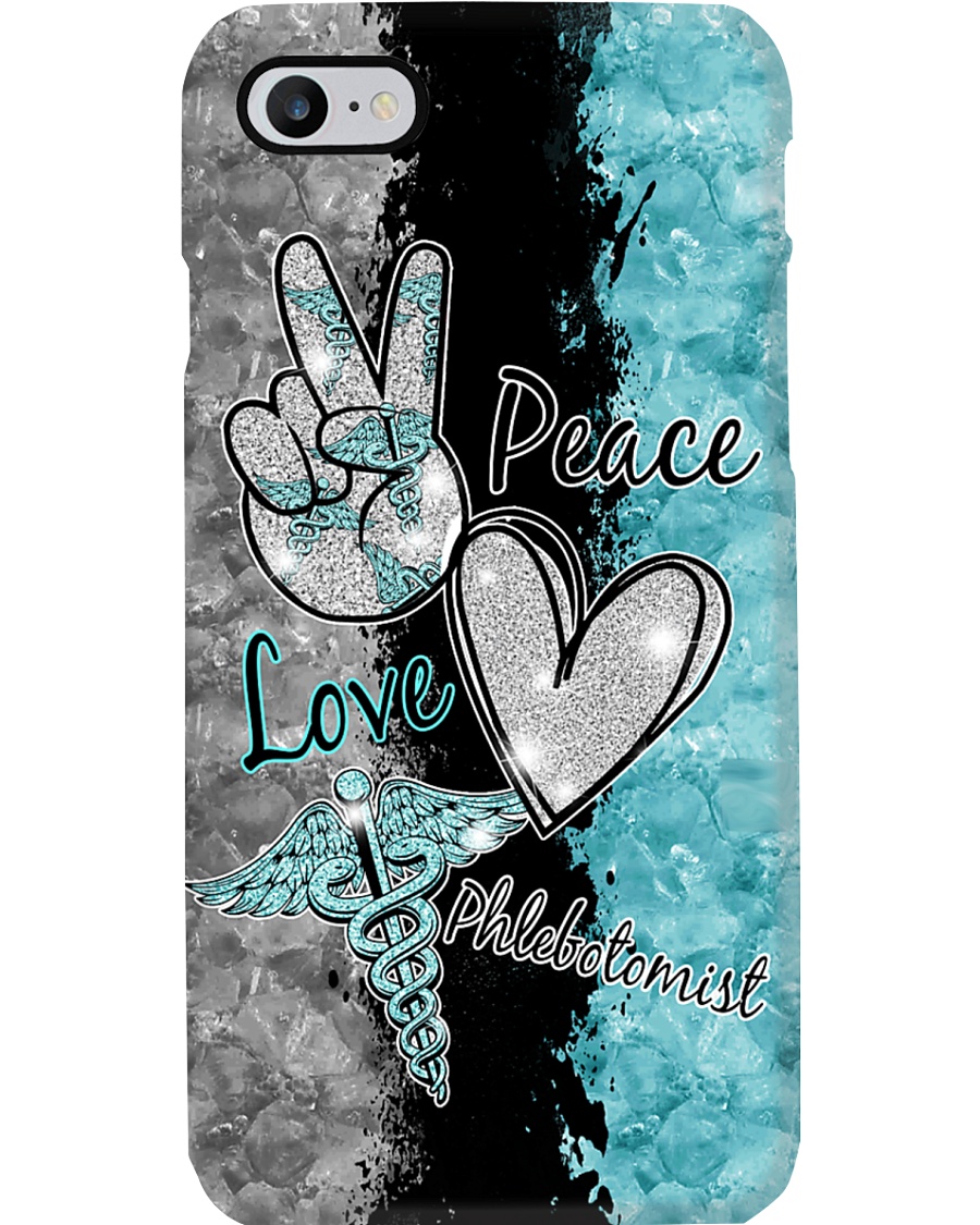 Peace Love Phlebotomist Phone Case