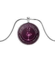 Ballet - Dancing fixes it all Metallic Circle Necklace front