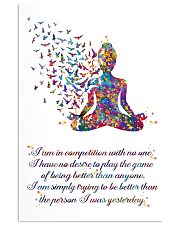 Yoga I Am In Competition With No One 11x17 Poster front