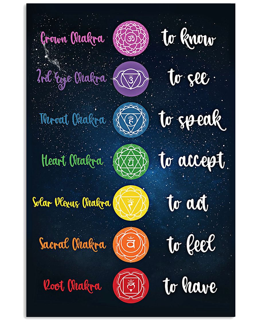 Yoga Seven Chakras Art 11x17 Poster