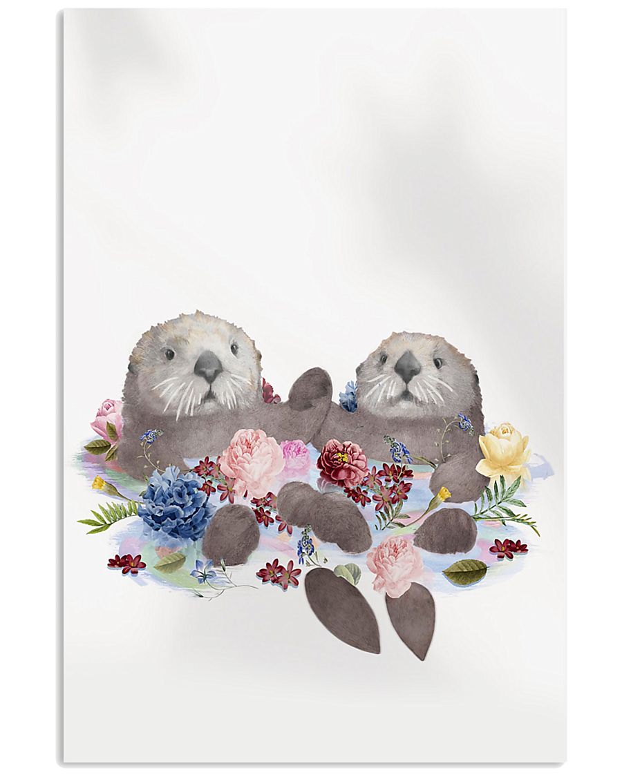 Otter Holding Hands Poster 16x24 Poster