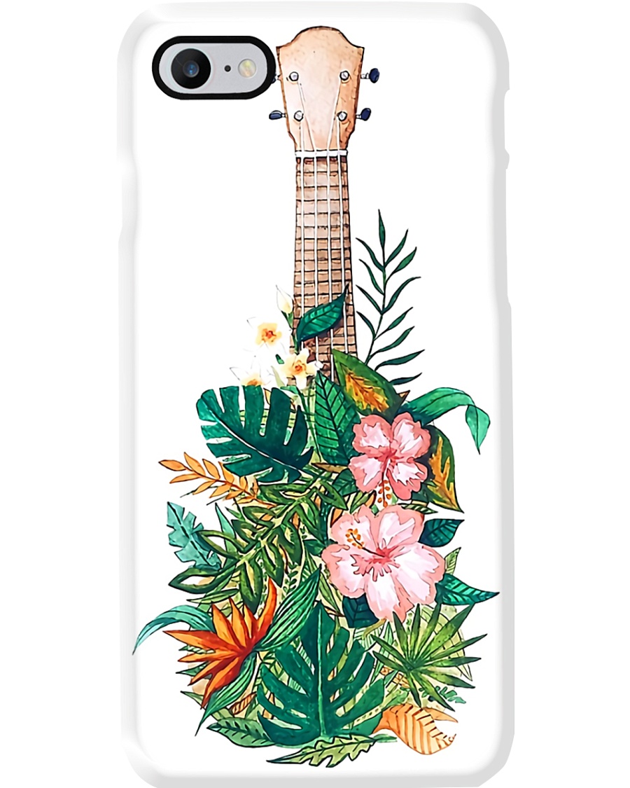 Ukulele With Tropical Flower Phone Case
