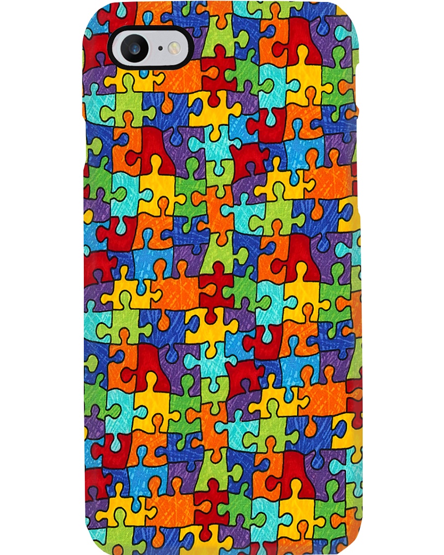 Autism Awareness Colorful Puzzle Phone Case