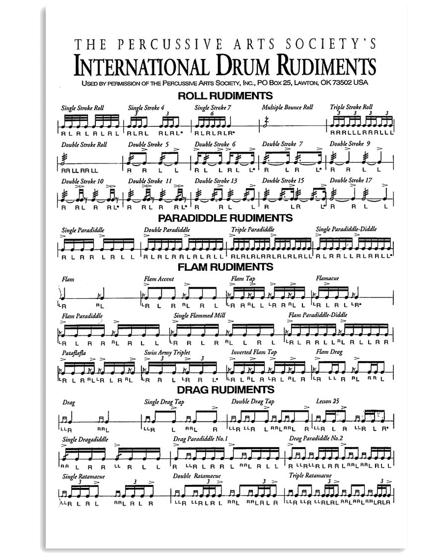 Drummer - Drum Rudiments 11x17 Poster