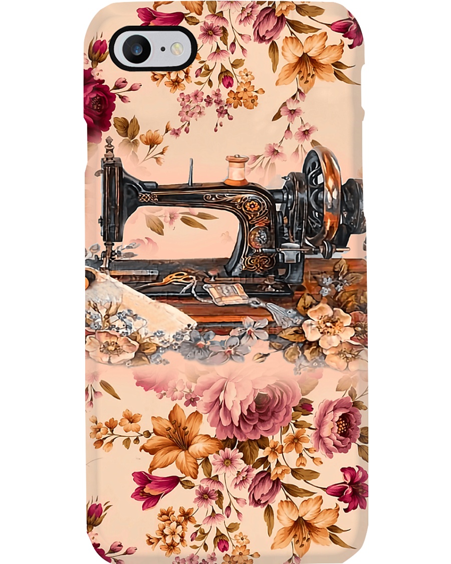 Sewing Machine And Vintage Flower Phone Case