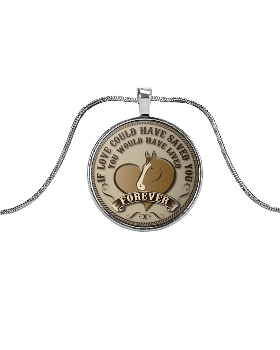 Horse Girl - If love could have saved you Metallic Circle Necklace