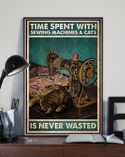 Time Spent With Sewing Machines And Cats 11x17 Poster lifestyle-poster-2