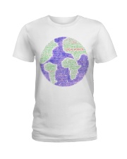Social Worker Wording Globe Ladies T-Shirt front