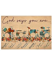 Drummer God Says You Are Unique 17x11 Poster front