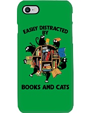 Librarian Easily Distracted By Books And Cats Phone Case tile