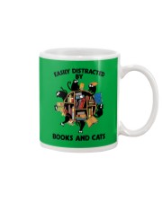 Librarian Easily Distracted By Books And Cats Mug tile
