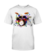Drummer Colorful Drum Set Classic T-Shirt front