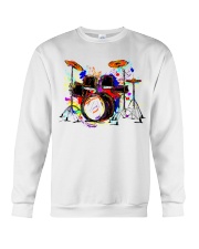 Drummer Colorful Drum Set Crewneck Sweatshirt thumbnail