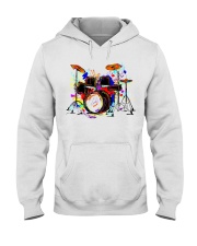Drummer Colorful Drum Set Hooded Sweatshirt thumbnail