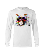 Drummer Colorful Drum Set Long Sleeve Tee thumbnail