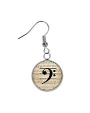 Bass Guitar Clef Circle Earrings thumbnail