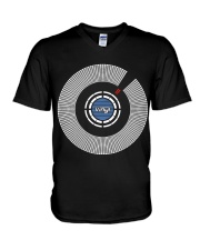 DJ - Vinyl V-Neck T-Shirt tile