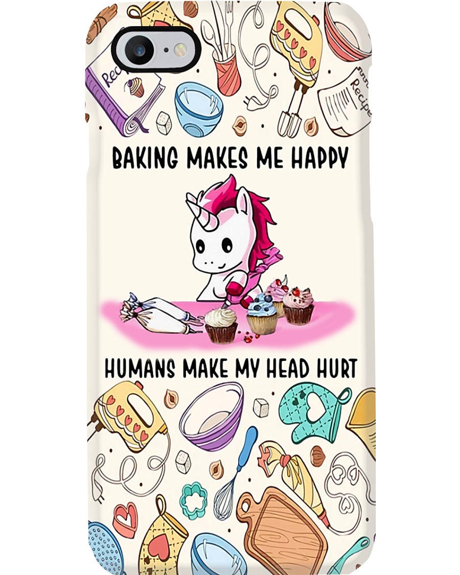 Baker Baking Makes Me Happy Phone Case