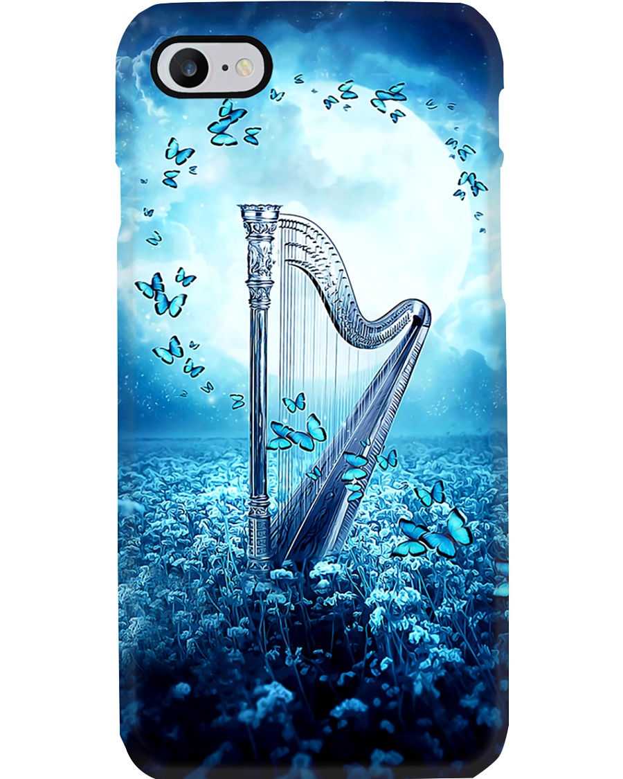 Beautiful Blue Harp Scene Phone Case