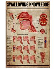 Speech Language Pathologist Swallowing Knowledge 11x17 Poster front