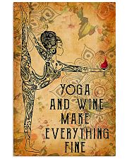 Yoga and wine make everything fine 11x17 Poster front