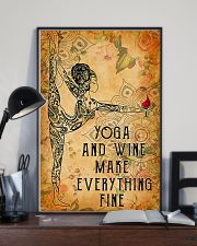 Yoga and wine make everything fine 11x17 Poster lifestyle-poster-2
