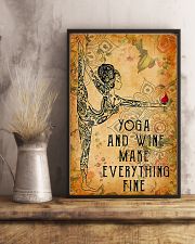 Yoga and wine make everything fine 11x17 Poster lifestyle-poster-3