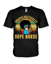 Nurse Unapologetically Dope Nurse V-Neck T-Shirt tile
